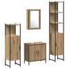 vidaXL Ba&eth;herbergismublasett me&eth; hillu 4 pcs Br&uacute;nn Samsettur vi&eth;ur