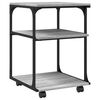 vidaXL Prentarastandur 3 h&aelig;&eth;a Gr&aacute;r Sonoma 43x48x64 cm Samsettur Vi&eth;ur