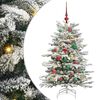 vidaXL Gervi hengdu j&oacute;latr&eacute; Me&eth; LED r&aelig;ma lj&oacute;sum Hv&iacute;tt 120 cm PE og PVC