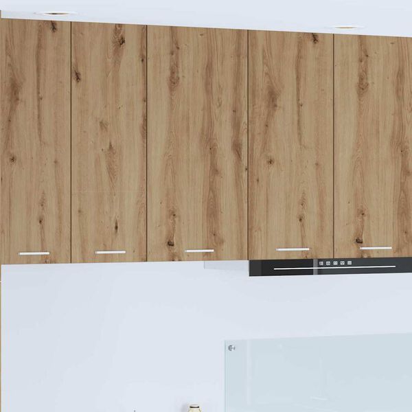 vidaXL Vegghengdur sk&aacute;pur Handverks eik og hv&iacute;t 40 x 31 x 80 cm