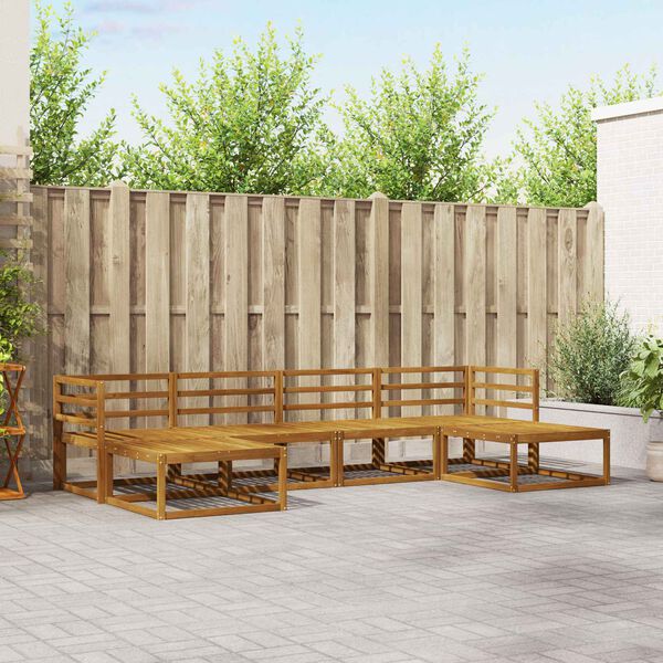 vidaXL &Uacute;ti s&oacute;fasett 6 pcs N&aacute;tt&uacute;rulegur Hrein akas&iacute;utr&eacute;