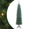 vidaXL Gervi j&oacute;latr&eacute; me&eth; 300 LED Gr&aelig;nn 180 cm PVC, st&aacute;l og plast