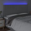 vidaXL LED h&ouml;fu&eth;gafl Lj&oacute;sgr&aacute;tt 180x5x118/128 cm Efni
