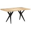 vidaXL Bor&eth;stofubor&eth; 160x80x76 cm Gr&oacute;fur Mang&oacute;vi&eth;ur