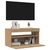 vidaXL sj&oacute;nvarpssk&aacute;pur me&eth; LED lj&oacute;sum Artisan Oak 75x35x40 cm