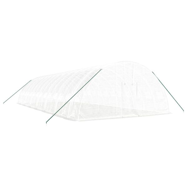 vidaXL Gr&oacute;&eth;urh&uacute;s me&eth; St&aacute;lgrind Hv&iacute;tt 84 m&sup2; 14x6x2,85 m