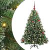 vidaXL Gervi j&oacute;latr&eacute; me&eth; 150 LED me&eth; standi Gr&aelig;nn 150 cm PE og PVC