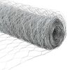 vidaXL Gir&eth;ingarp&oacute;stur Silfur 25 x 0,4 m (50 mm net) St&aacute;l