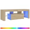 vidaXL Sj&oacute;nvarpssk&aacute;pur me&eth; LED Lj&oacute;sum Sonoma Eik 120x35x40 cm