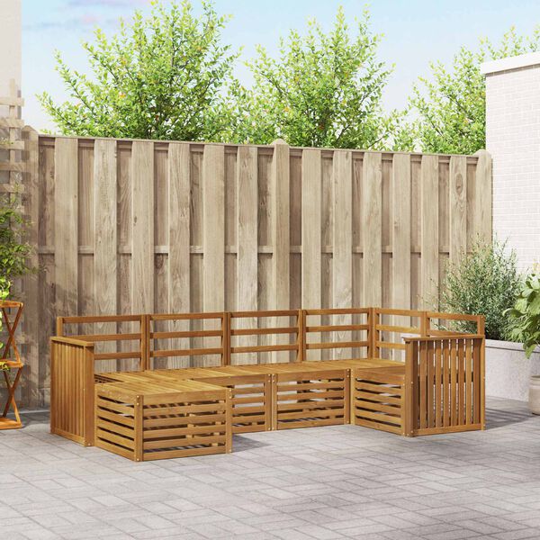 vidaXL S&oacute;fasett 6 pcs N&aacute;tt&uacute;rulegur Hrein akas&iacute;utr&eacute;