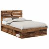 vidaXL Ramsv&iacute;k me&eth; h&ouml;fu&eth;gafl Gamalt timbur 120 x 200 cm Solid furuhikk