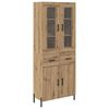 vidaXL H&aacute;bor&eth; Vegghengt Artisan Eik 69,5 x 34 x 180 cm Samsettur vi&eth;ur