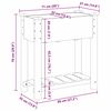 vidaXL Garðplöntukassi Drapplitaður 71 x 37 x 76.5 cm Einingar úr furu