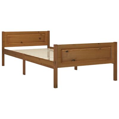 322111 vidaXL Bed Frame Solid Pinewood Honey Brown 100x200 cm