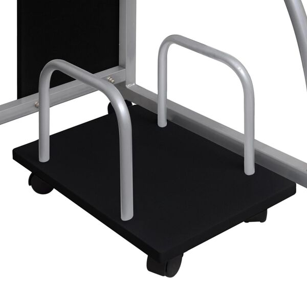 vidaXL Tölvuborð Svart 110x52x88,5 cm Samsettur Viður