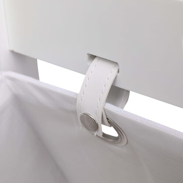 vidaXL 4-hæða Körfurekki Hvítur 35x35x125 cm Viður