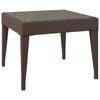 vidaXL Hli&eth;arbor&eth; Br&uacute;nt 50x50x38 cm P&oacute;l&yacute;rattan og Hert Gler