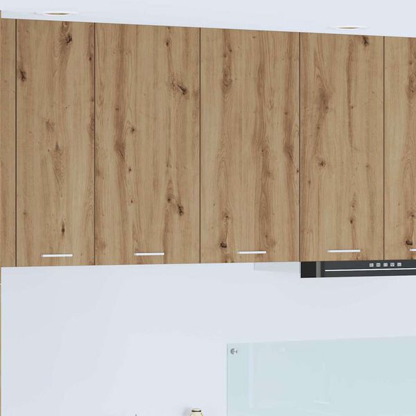 vidaXL Vegghengdur sk&aacute;pur Artisan Eik 80 x 31 x 80 cm Samsettur vi&eth;ur