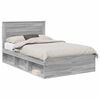 vidaXL Ramsv&iacute;k me&eth; h&ouml;fu&eth;gafl Gr&aacute;r Sonoma 120 x 200 cm Solid furuhikk