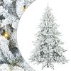 vidaXL Gervi hengdu j&oacute;latr&eacute; me&eth; 300 LED Hv&iacute;tt 240 cm PVC og St&aacute;l
