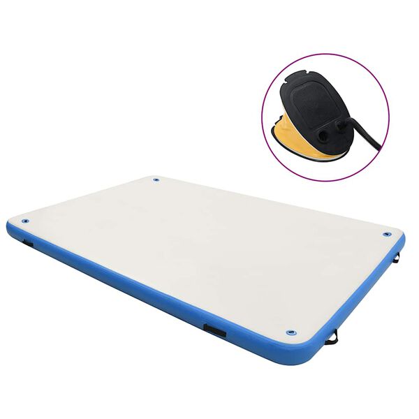 vidaXL Uppblásanleg Dýna Blá og Hvít 200x150x15 cm