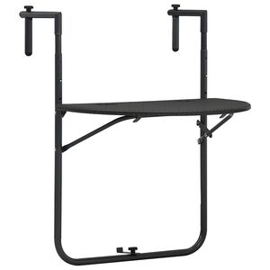 vidaXL Hengiborð á Svalir Brúnt 60x64x83,5 cm Plast Spanskreyrs-útlit