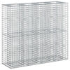 vidaXL Gabion h&aelig;kka&eth; r&uacute;m 2 pcs Silfur 170 x 50 x 150 cm