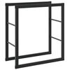 vidaXL Eldivi&eth;argrind Svartur 55x30x61 cm St&aacute;l