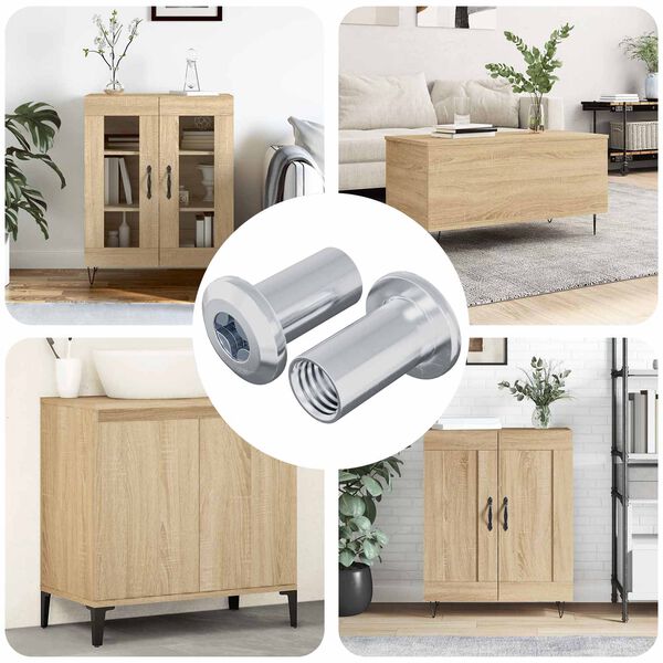 vidaXL L&aacute;sahnutur 2 pcs Nikkel M6 x 25 mm St&aacute;l