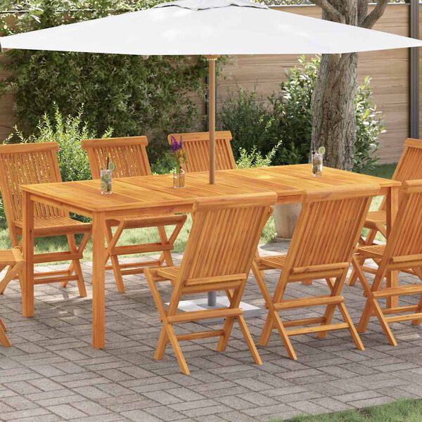 vidaXL Gar&eth;bor&eth; 200x100x74 cm Gegnheill Akas&iacute;uvi&eth;ur