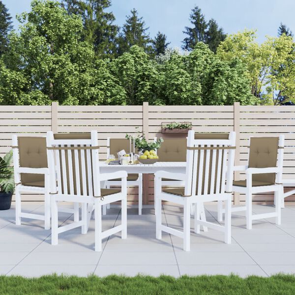 vidaXL St&oacute;lsessur L&aacute;gt Bak 6 stk. M&oacute;gr&aacute;ar blanda 100x50x4 cm Tau&aacute;kl&aelig;&eth;i