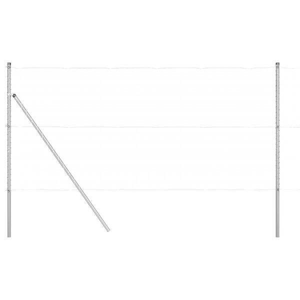 vidaXL Gir&eth;ingarp&oacute;stur 26 pcs Gr&aacute;r 3,2 x 3,2 x 190 cm