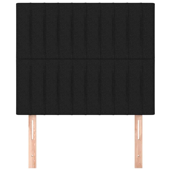 vidaXL H&ouml;fu&eth;gafl svartur 90x5x118/128 cm &uacute;r efni