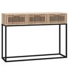 vidaXL Veggbor&eth; 105x30x75 cm Samsettur Vi&eth;ur og J&aacute;rn