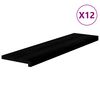 vidaXL Stiga 12 stk D&ouml;kkbr&uacute;nt 100x25x2 cm gegnheil vi&eth;ar Eik