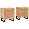 vidaXL Noat&ouml;flu sk&aacute;pur 2 pcs N&aacute;tt&uacute;rulegur 40 x 33 x 46 cm
