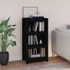 vidaXL B&oacute;kask&aacute;pur Svartur 50x35x97 cm Gegnheil Fura
