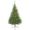 vidaXL Gervi fyrirfram l&yacute;stum j&oacute;latr&eacute; me&eth; 300 LED Gr&aelig;nn 210 cm PVC