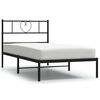 vidaXL R&uacute;mgrind &uacute;r M&aacute;lmi &aacute;n D&yacute;nu me&eth; H&ouml;f&eth;agafli Sv&ouml;rt 75x190 cm