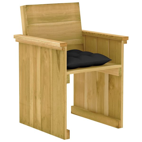 vidaXL 7 Parta Gar&eth;bor&eth;stofusett me&eth; Sessum Gagnvarinn Furuvi&eth;ur