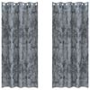 vidaXL Flauels skaut 2 pcs Silfur gr&aacute;tt 225 x 140 cm Flauel