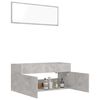 804813 vidaXL 2 Piece Bathroom Furniture Set Concrete Grey Chipboard