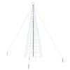vidaXL LED j&oacute;latr&eacute; me&eth; jar&eth;sp&yacute;tum Kaldur hv&iacute;tur 400 cm J&aacute;rn