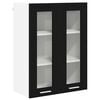 vidaXL Vegghengdur sk&aacute;pur Svartur Eik 60 x 31 x 80 cm Samsettur vi&eth;ur
