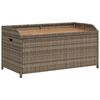 vidaXL Geymslubekkur 100x50x52 cm Gr&aacute;tt P&oacute;l&yacute;rattan og Akas&iacute;a