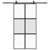 vidaXL rennihur&eth; me&eth; v&eacute;lb&uacute;na&eth;arsetti Svart 102,5x205 cm Hert Gler