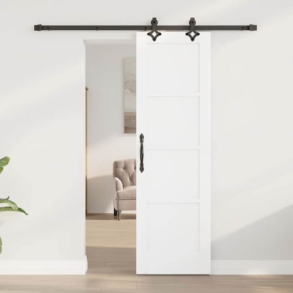 vidaXL Rennidyr Hv&iacute;tt og svart 61 x 198,5 cm Solid furuhikk