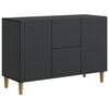 vidaXL Vi&eth;beinteyfla Svartur 89 x 34,5 x 60 cm Samsettur vi&eth;ur