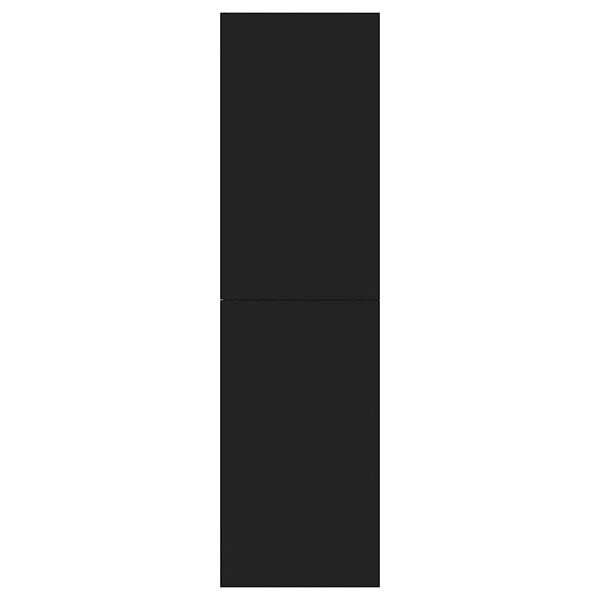 vidaXL Sj&oacute;nvarpssk&aacute;pur Svartur 30,5x30x110 cm Samsettur Vi&eth;ur