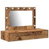 vidaXL F&ouml;tubor&eth; me&eth; sk&uacute;ffu Br&uacute;nn 100 x 40 x 70 cm Samsettur vi&eth;ur